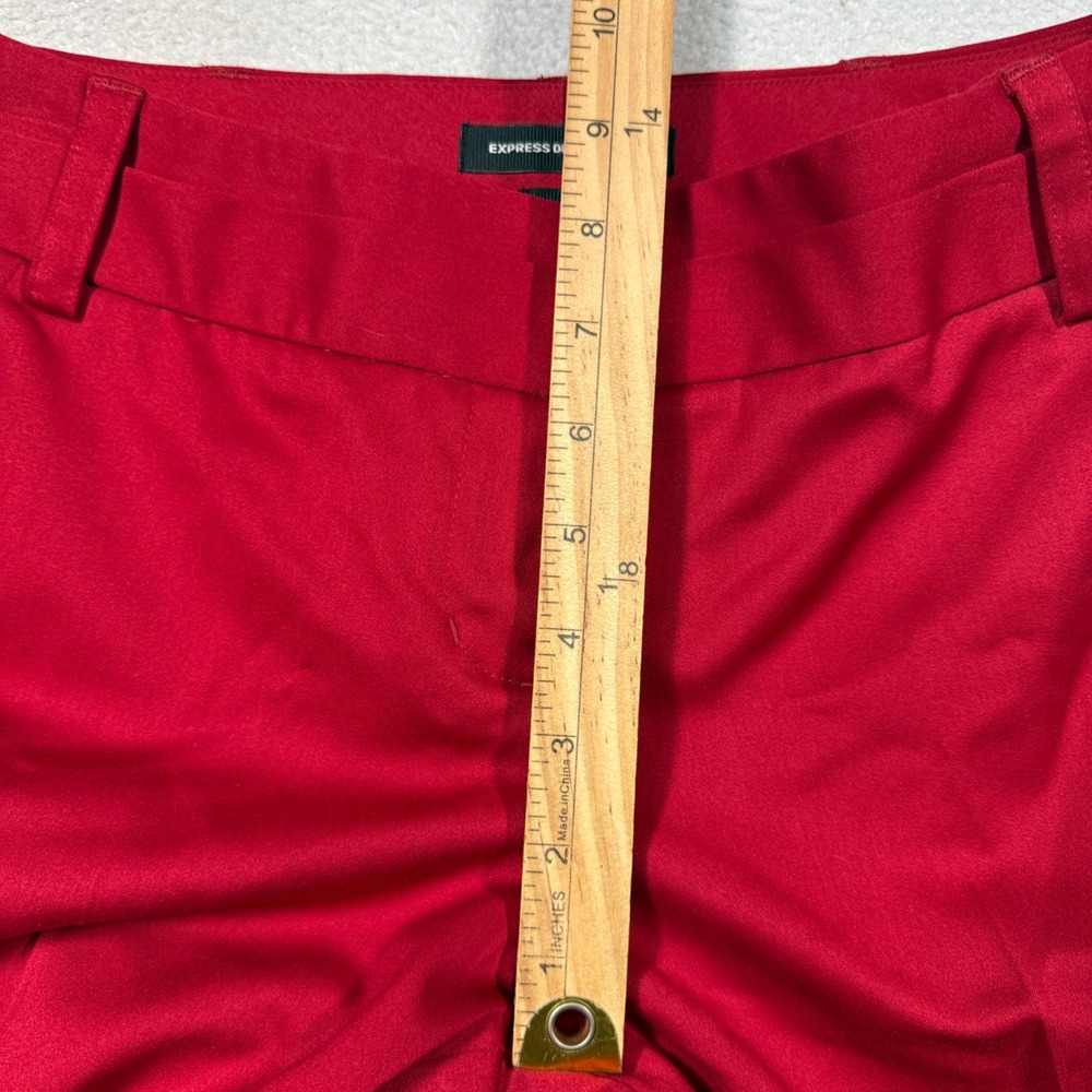 Vintage Y2K Express Design Studio Womens 0 Red Low Rise Editor Flare Pants - Picture 7 of 9